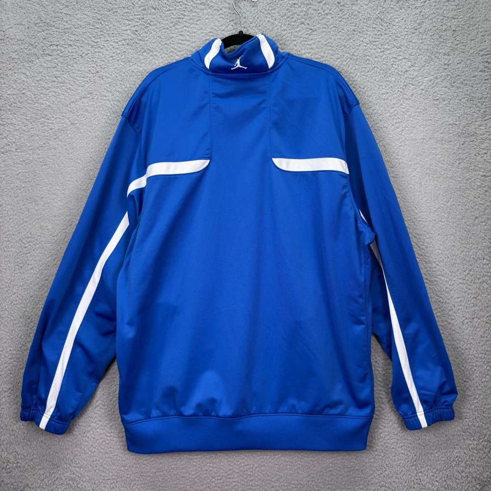 VTG Jordan Track Jacket Mens XXL Royal Blue White Stripe Full Zip Lounge Y2K